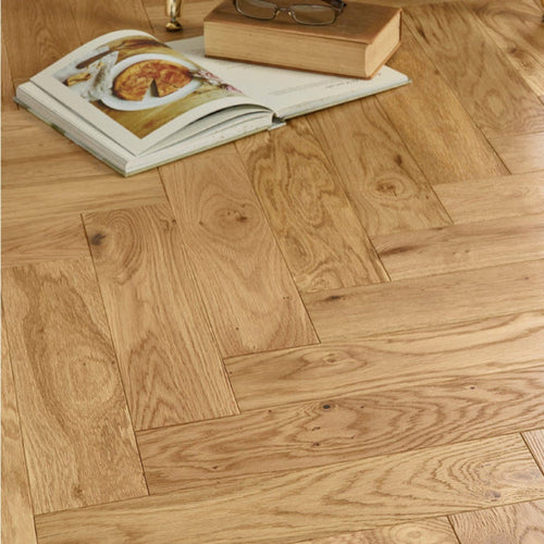 Batiste natural engineered European oak herringbone flooring — The Foxgrove Collection, Lusso Flooring