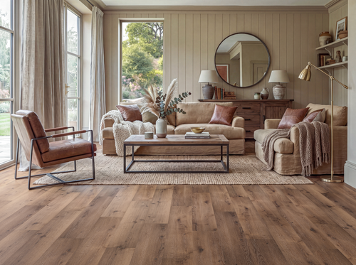 Blackmoor ebony oak luxury vinyl plank flooring — The Loggia Collection, Lusso Flooring